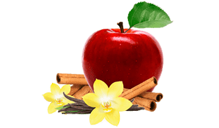 manzanas frescas y palos de canela